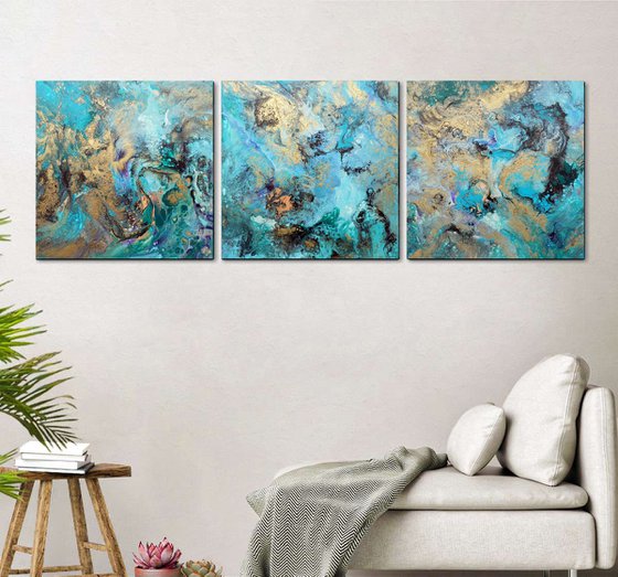 Triptych Wind of the sea