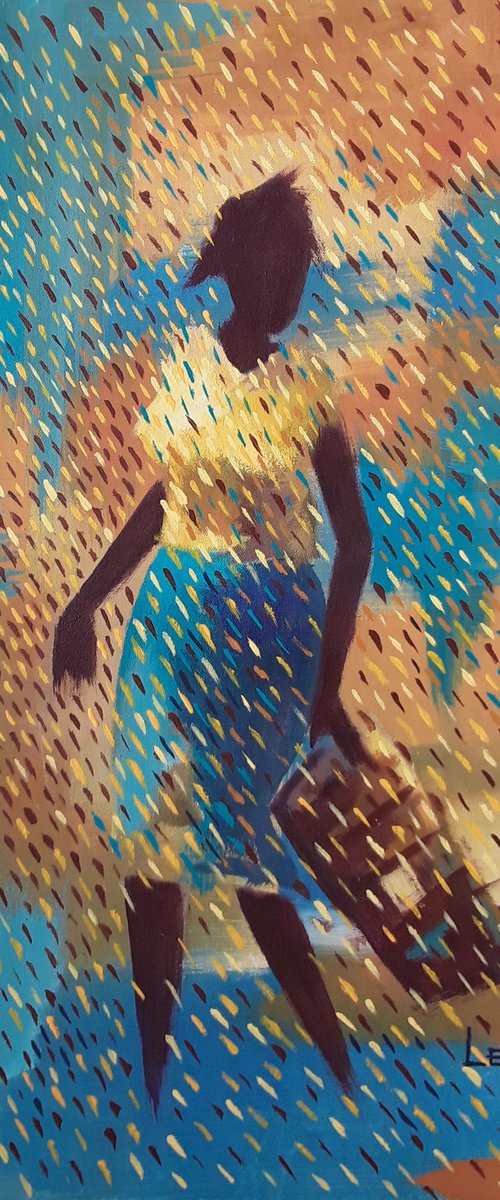 Industrious woman by Alex Mensah