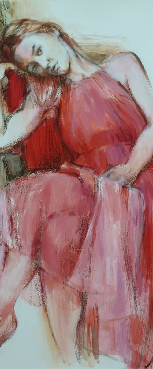 A girl in pink by Nelina Trubach-Moshnikova