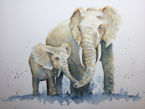 Elephant mother and baby #2