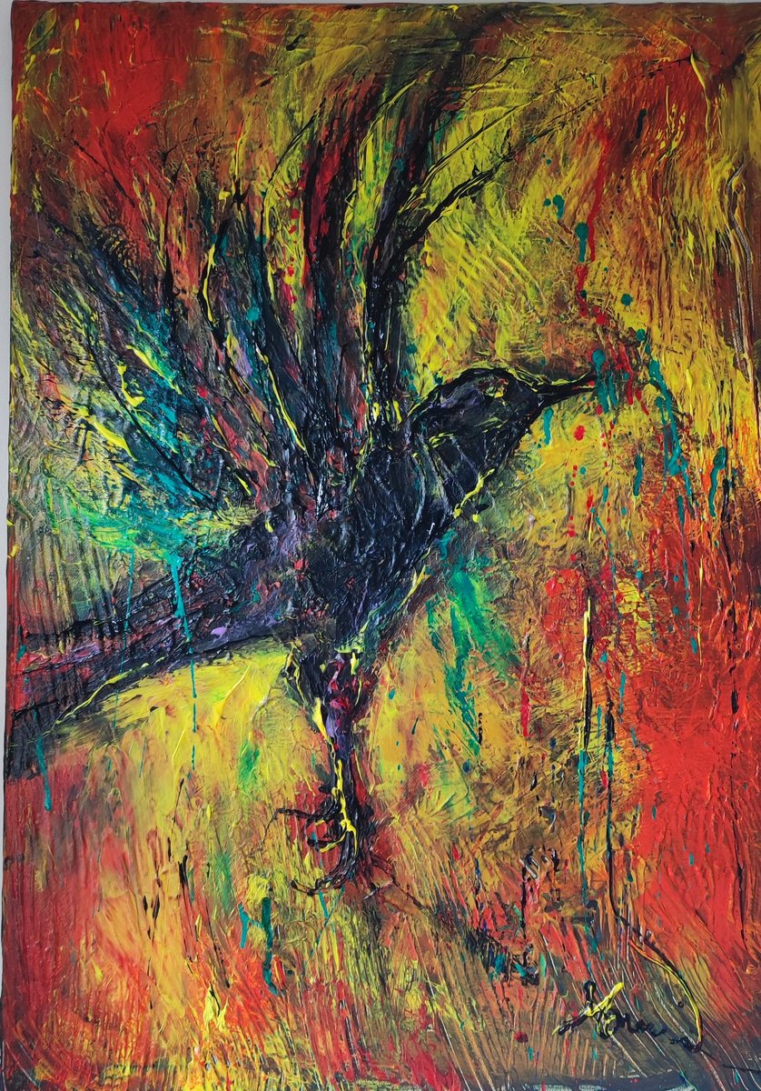 The Bird By Beata Harasim, 20 X 28, Artwork For Sale On Artfinder