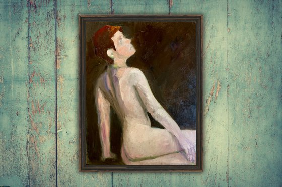 Nude Woman Study in oil 8x10