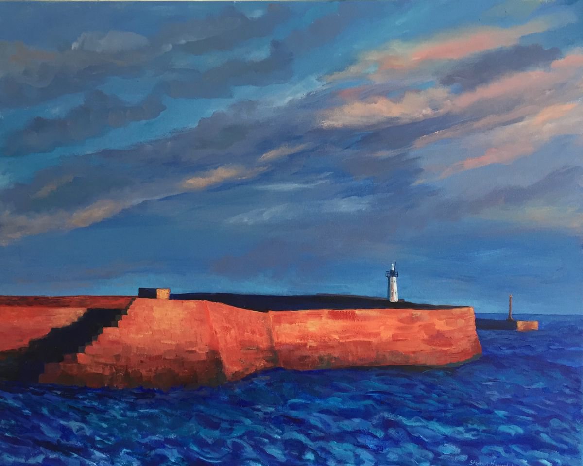 Anstruther Harbour in Golden Sunlight by Stephen Howard Harrison