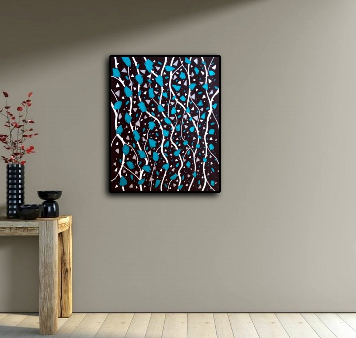 Abstract Acrylic Painting By Riccardo Ticco Capparella, 36 X 42", Spring Doesn