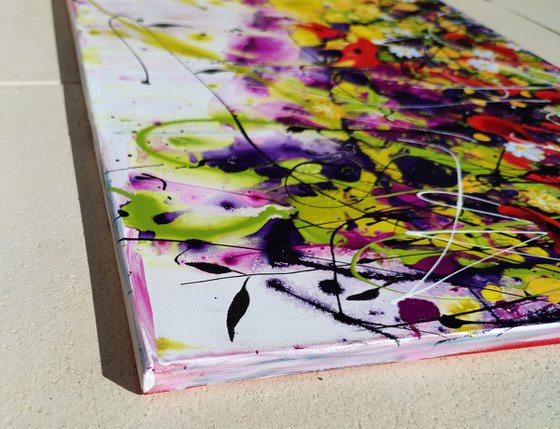 Wildlight Meadow; Abstract Floral Landscape