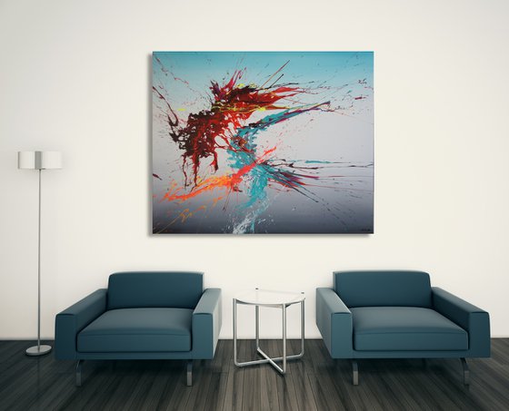 Threesome (Spirits Of Skies 120117) - 120 x 100 cm - XXL (48 x 40 inches)