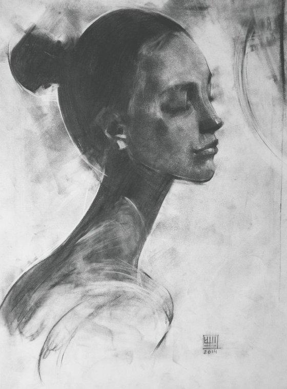 Woman portrait. Graphics.