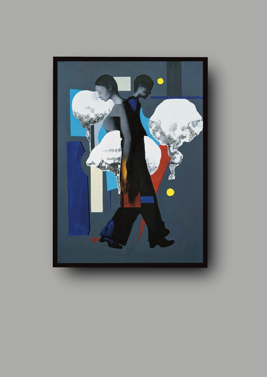 Acrylic Painting , Two Sides By Alena Kuschnereit, 20 X 28, Artwork For Sale On Artfinder