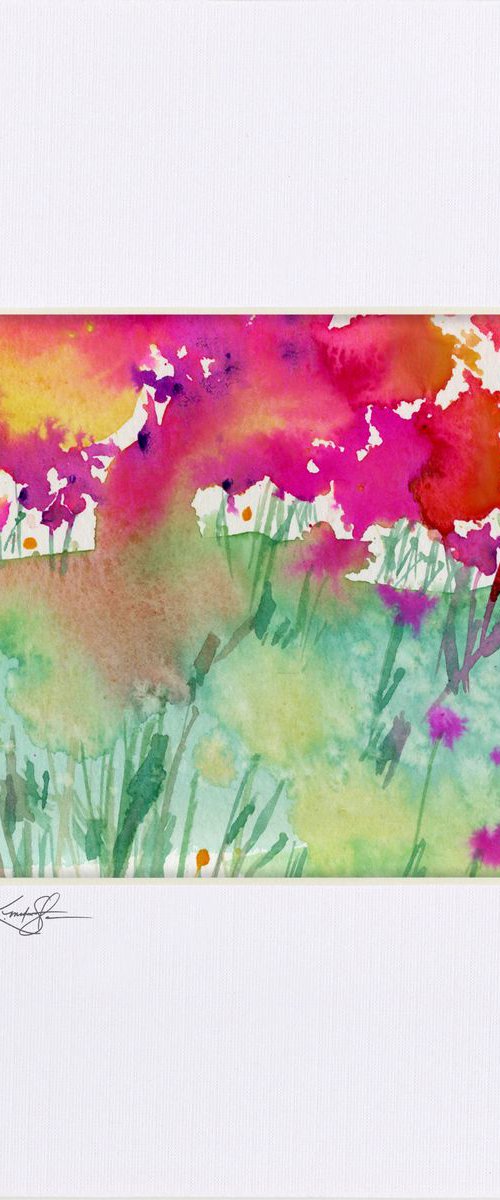 A Walk Among The Flowers 11 - Abstract Floral Watercolor painting by Kathy Morton Stanion by Kathy Morton Stanion