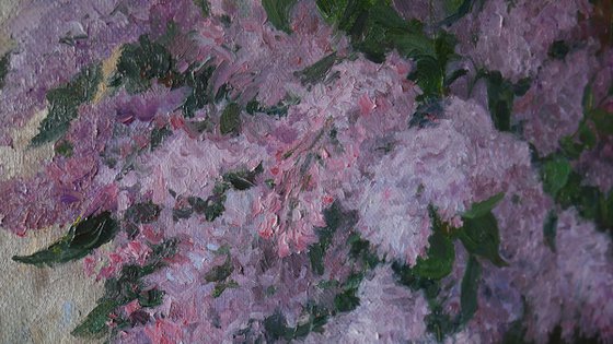 The Bouquet Of Lilacs - Lilacs still life painting