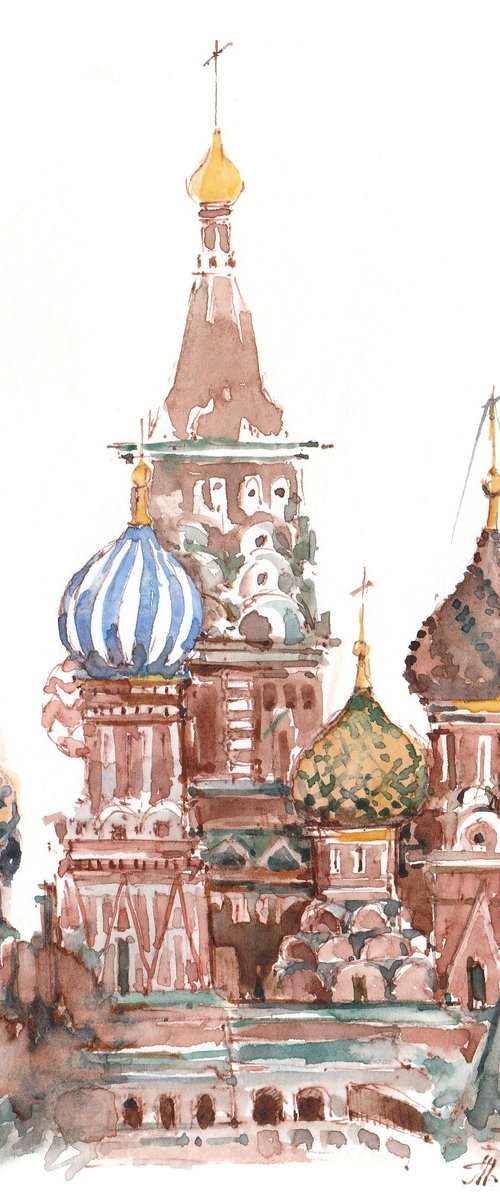 Cathedral of Vasily the Blessed in Moscow by Tatiana Alekseeva