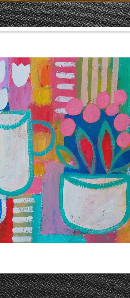 Still Life & 4 White Tulips by Jan Rippingham