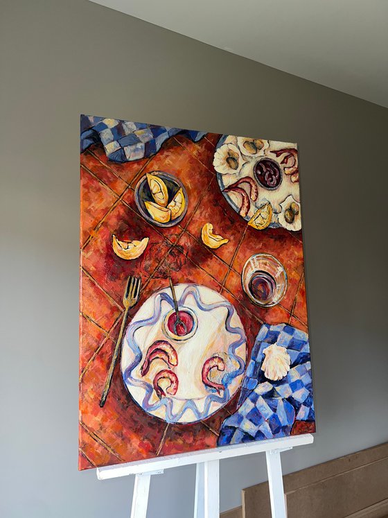 Shrimp, lemon and Oyster