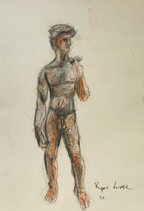 Nude Male - Michelangelo David - Study by Ryan  Louder