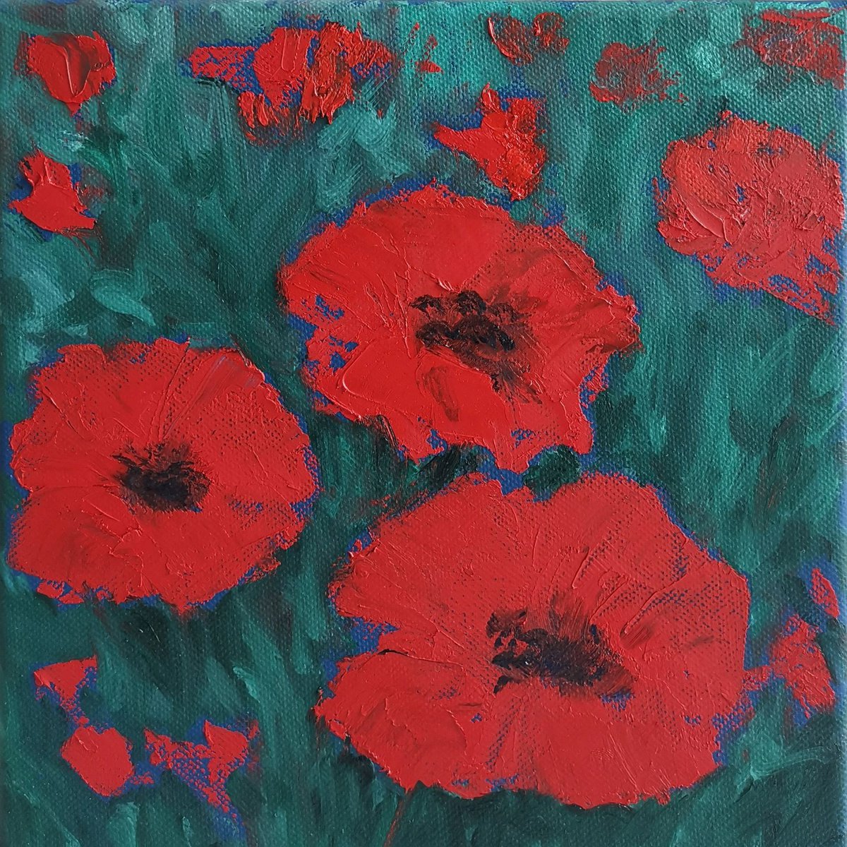 Red poppies by Elena Mosurak