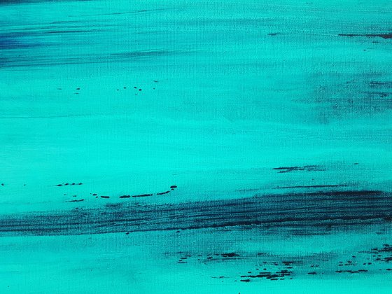 Peaceful mind - large blue abstract seascape