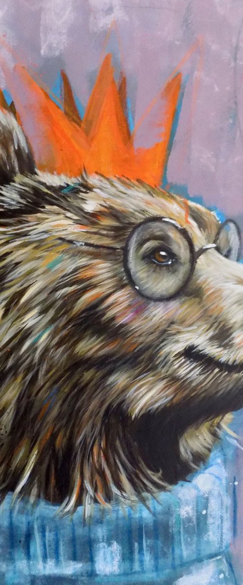 Bear painting called 'Birthday Bear' by Victoria Coleman