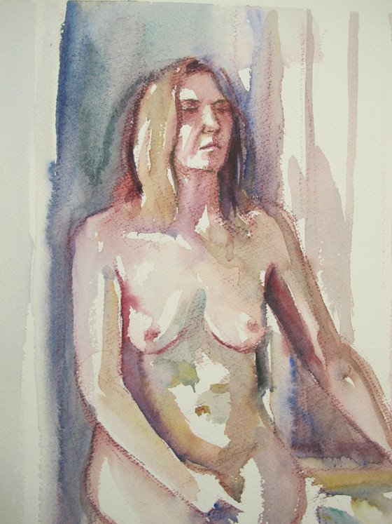 Seated female nude