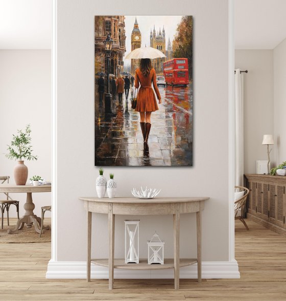 London Rain Reflections