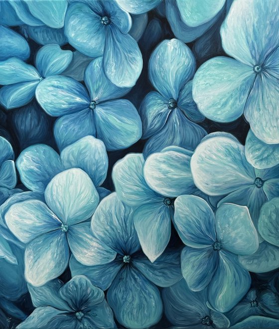Blue hydrangea