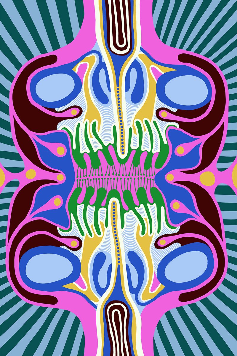 Abstract Still Life Giclee Print By Alasdair Willis, 16 X 23, Double Skull, Original Artwork