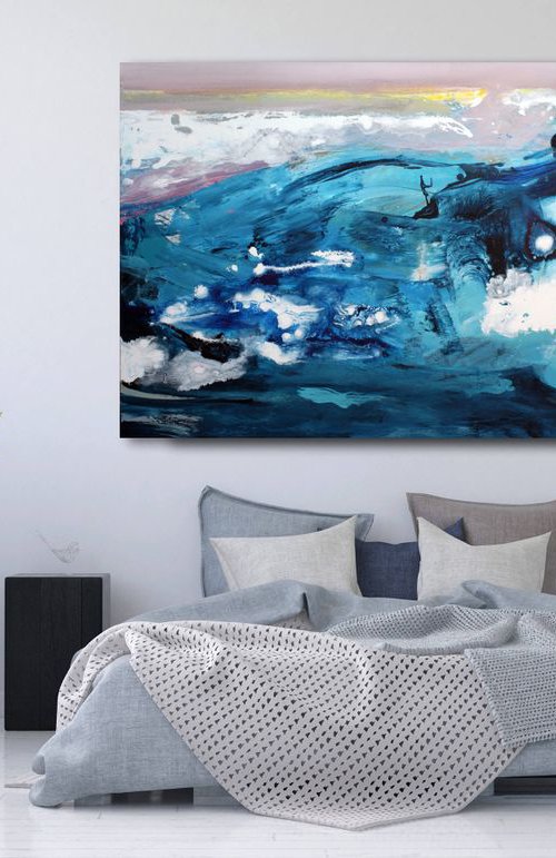 Large abstract 115x75 Big wave by Veljko  Martinovic