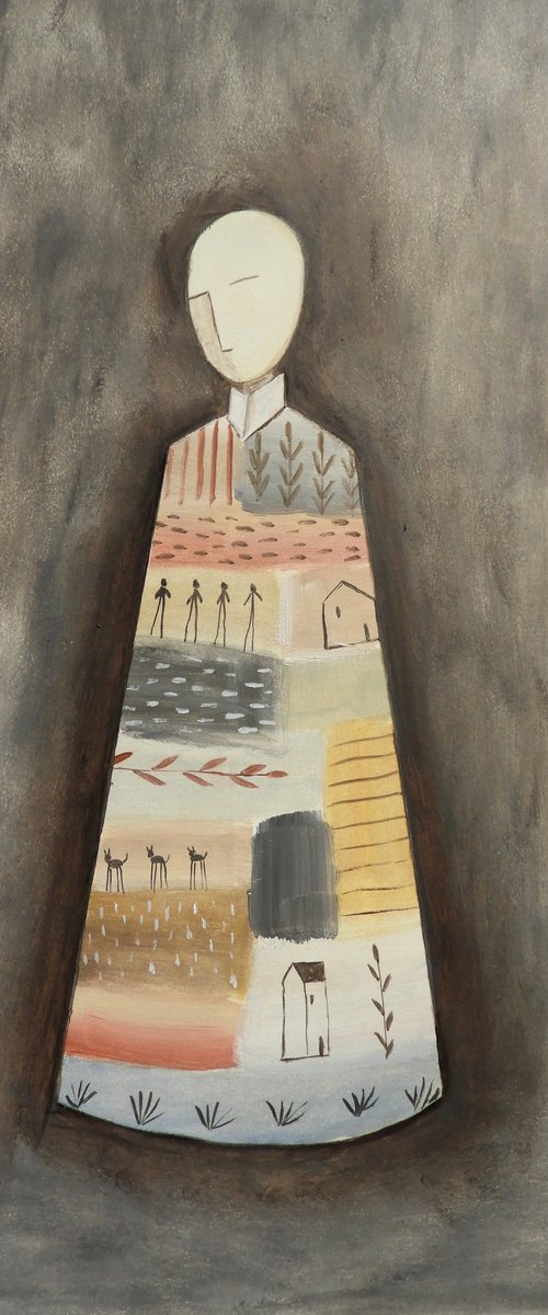 The human figure with a long dress by Silvia Beneforti