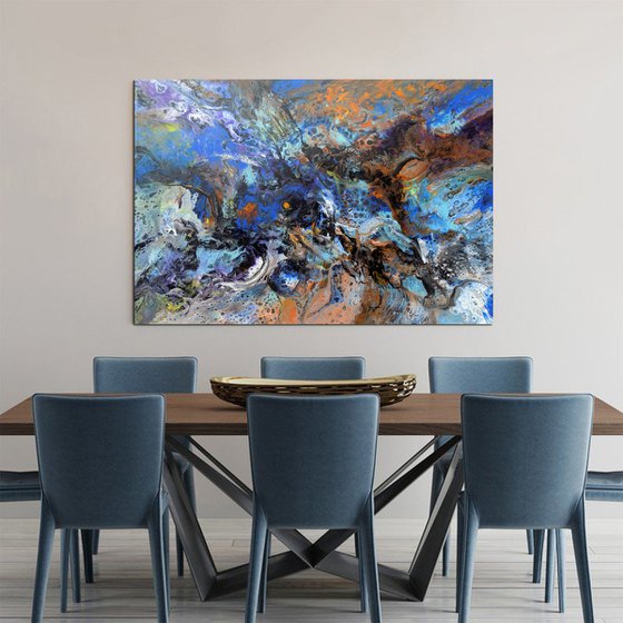 Large abstract painting art - Morning star