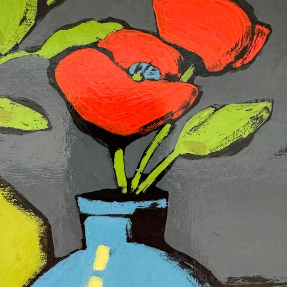 Painting "Poppies in Vases"