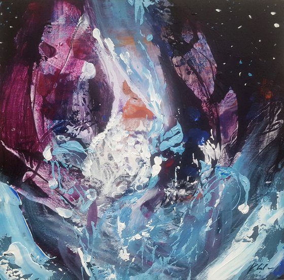 Abstract Fascinating Floral Colors Painting By O KLOSKA