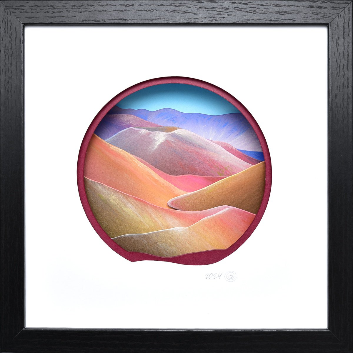Landscape Sculpture By Olga Skorokhod, 10 X 10", Haleakala National Park #2, Original Artwork