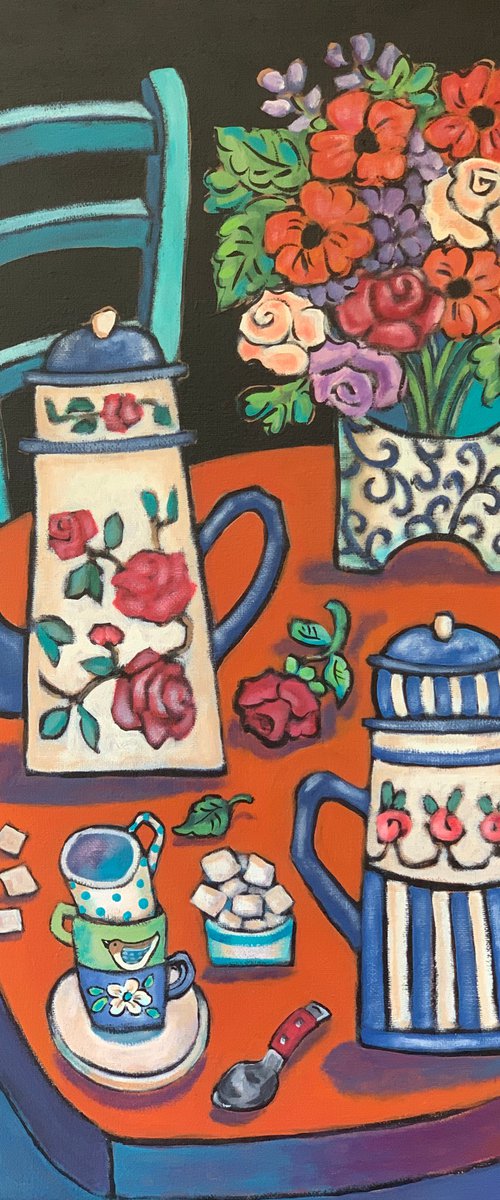 Two Coffee Pots by Holly Wojahn