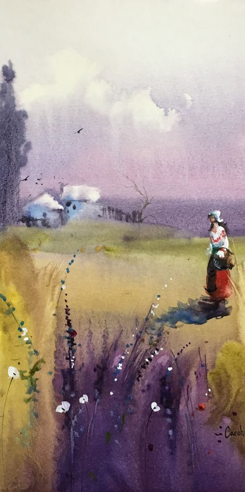 SOLD "Young romanian girl III" by Iulia Carchelan
