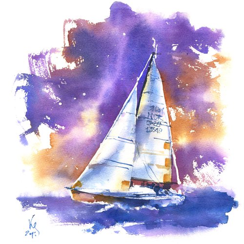 Sailboat by Ksenia Selianko