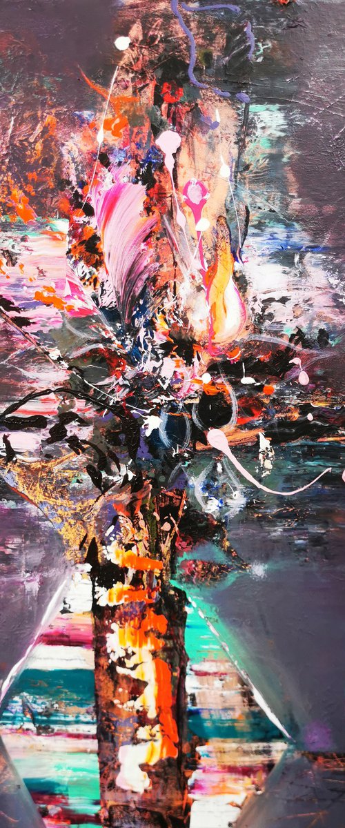 Spontaneous Melancholic Still Life Abstract Painting By O KLOSKA by Kloska Ovidiu