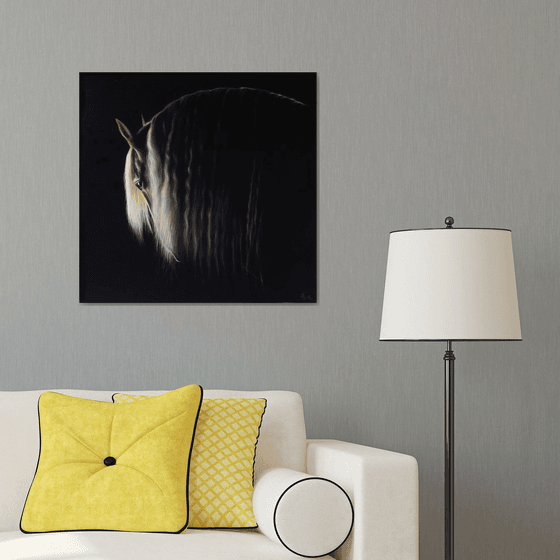 Light on the horse's mane