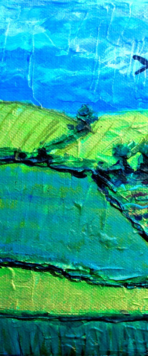 English Landscape I (small 20 cm x 20 cm) by Paul J Best