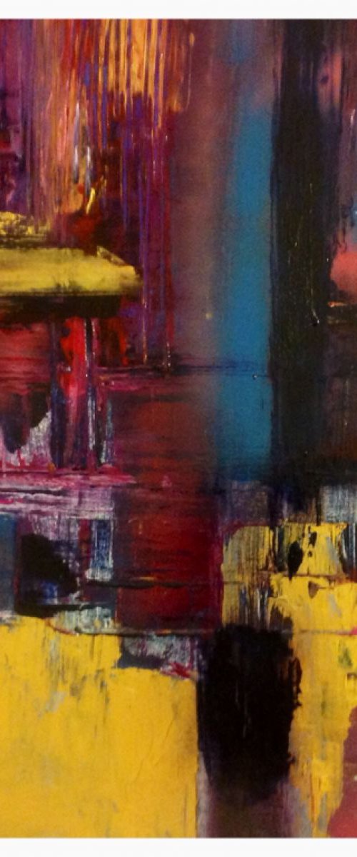 The edge of abstract lines by Linda Collins Lamb