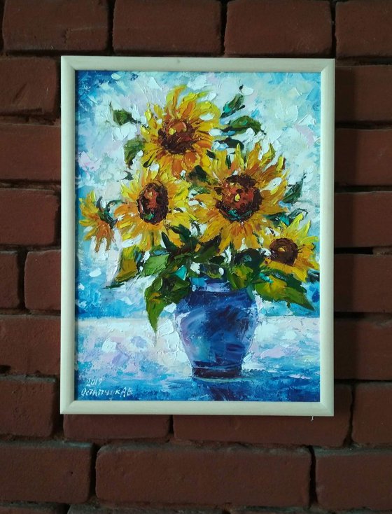 Still life wth sunflowers.