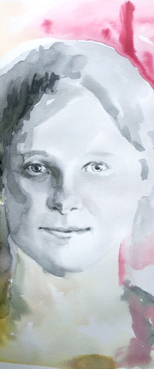 PORTRAIT -  Will you remember me? - ORIGINAL WATERCOLOR PAINTING. by Mag Verkhovets