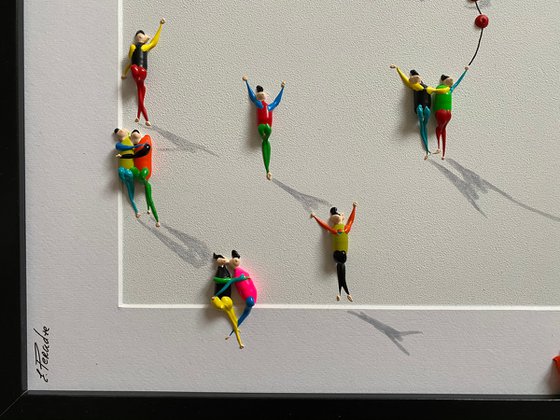 Action.3D Freedom People Family. Eka Peradze Art.