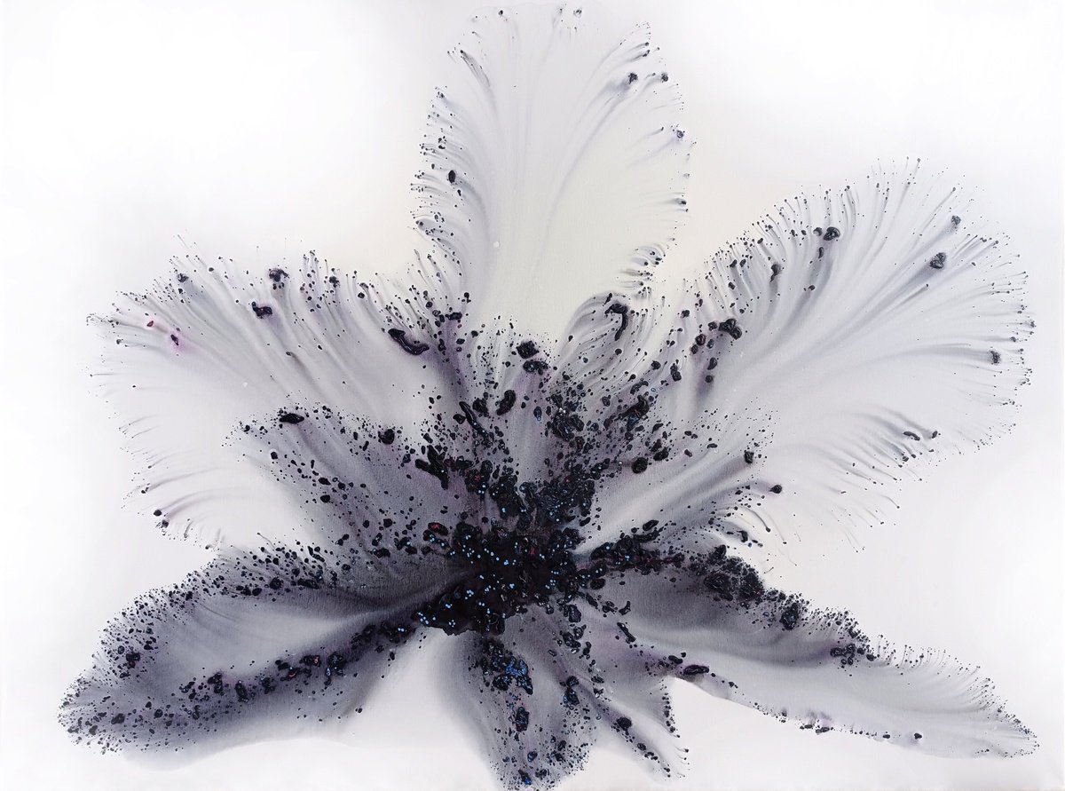 Abstract Landscape Acrylic Painting By Muriel Napoli, 63 X 47", Nature 316, Original Artwork