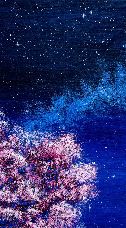 Cherry blossoms under the Milky Way by Rimma Savina