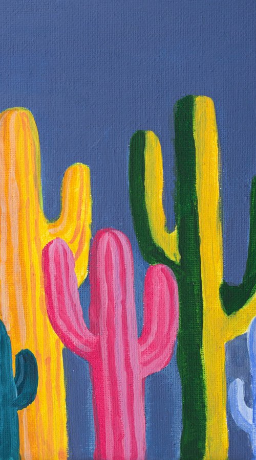 Colorful cacti by Molly Brin