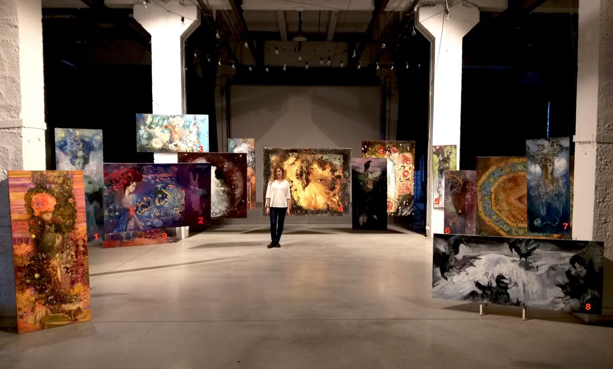 Impressionistic Landscape Oil Painting By Anastasiia Grygorieva, 79 X 47, The Game Of Fate, Original Artwork