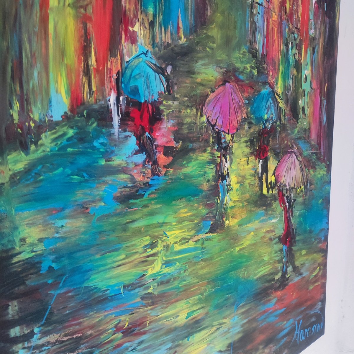 Rainy Day By Beata Harasim, 31 X 39, Artwork For Sale On Artfinder