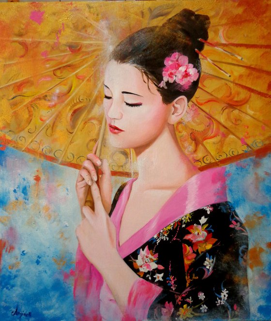 Geisha -portrait-original painting