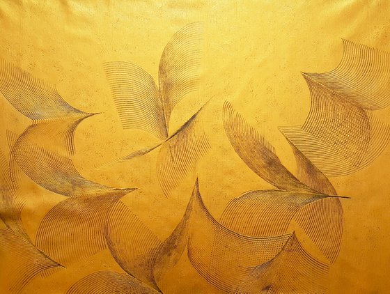 Fly free No.4 - golden abstract