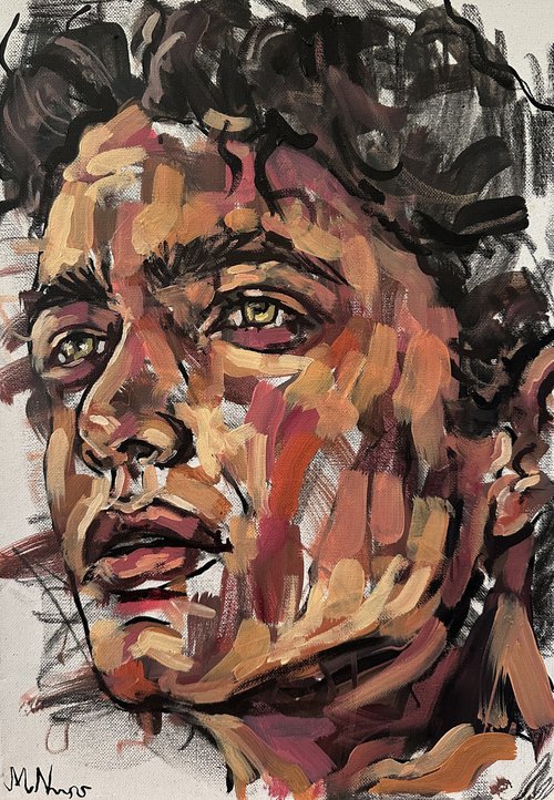 Man portrait painting by Emmanouil Nanouris