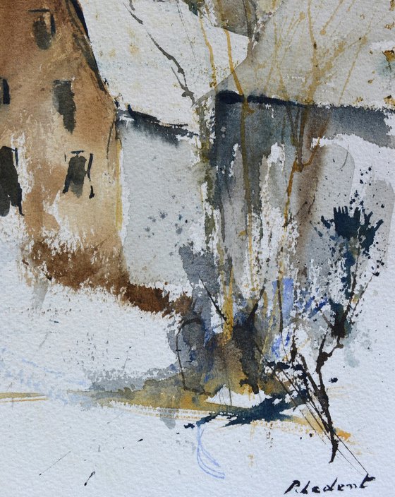 Old farm watercolour